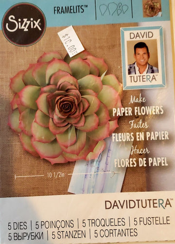 Sizzix die metal cutting die - David Tutera - Framelits paper flower large succulent