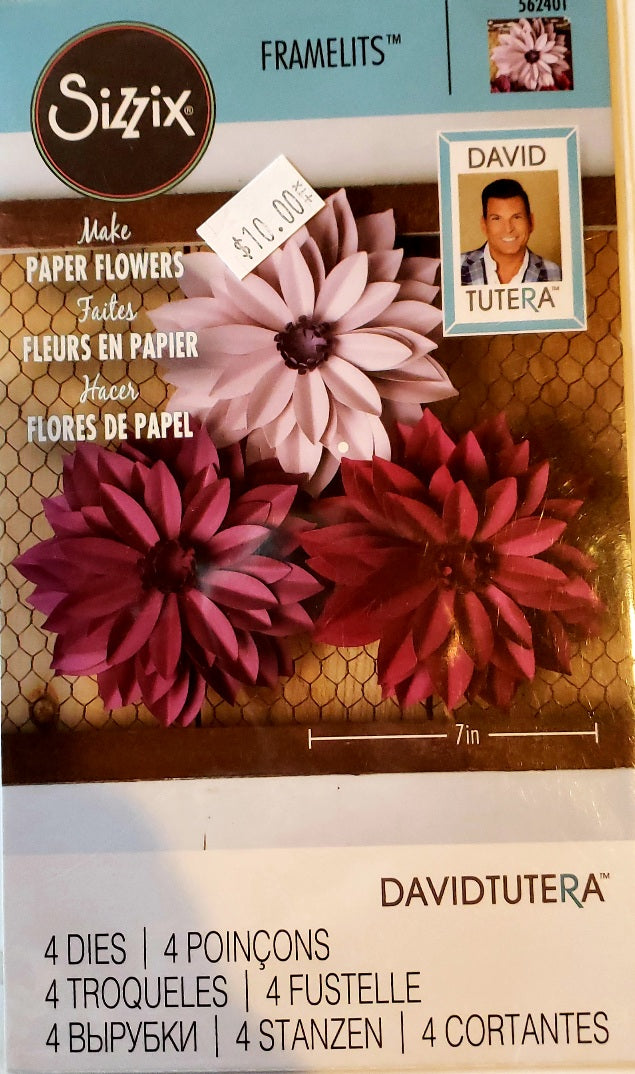 Sizzix die metal cutting die - David Tutera - Framelits paper flower dahlia