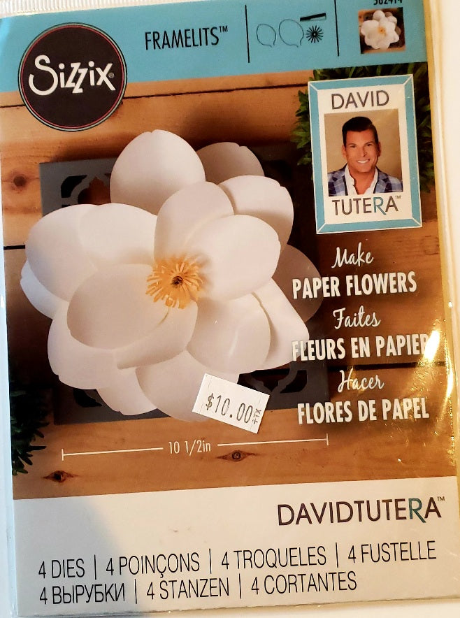 Sizzix die metal cutting die - David Tutera - Framelits paper flower large magnolia