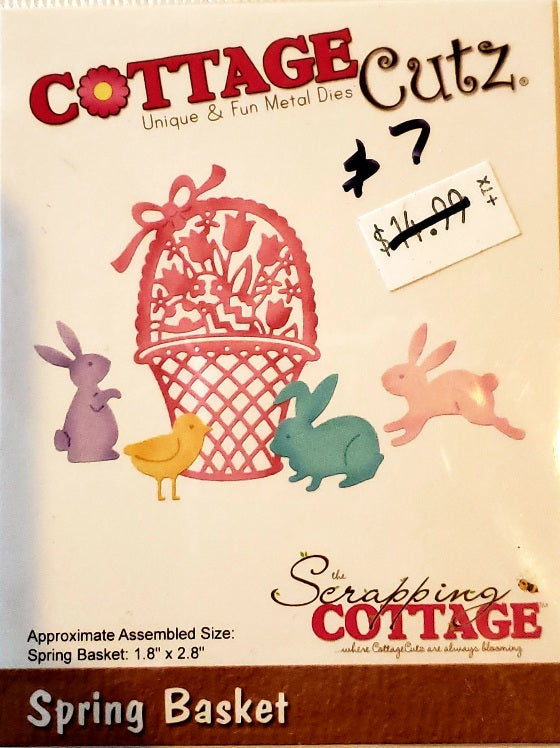 Cottage cuts metal cutting die - spring Easter basket