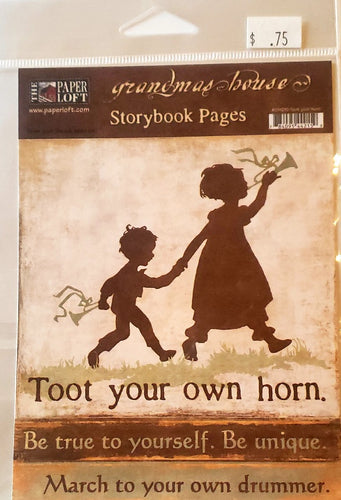 The Paper Loft - Grandmas house storybook pages toot your horn