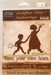 The Paper Loft - Grandmas house storybook pages toot your horn