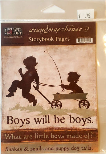 The Paper Loft - Grandmas house storybook pages boys will be boys
