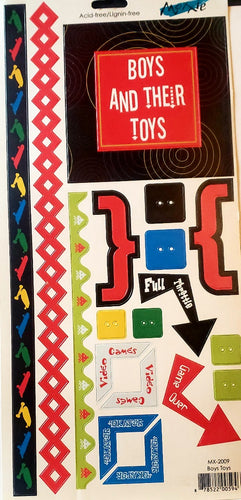 Moxxie - cardstock sticker sheet - boys toys