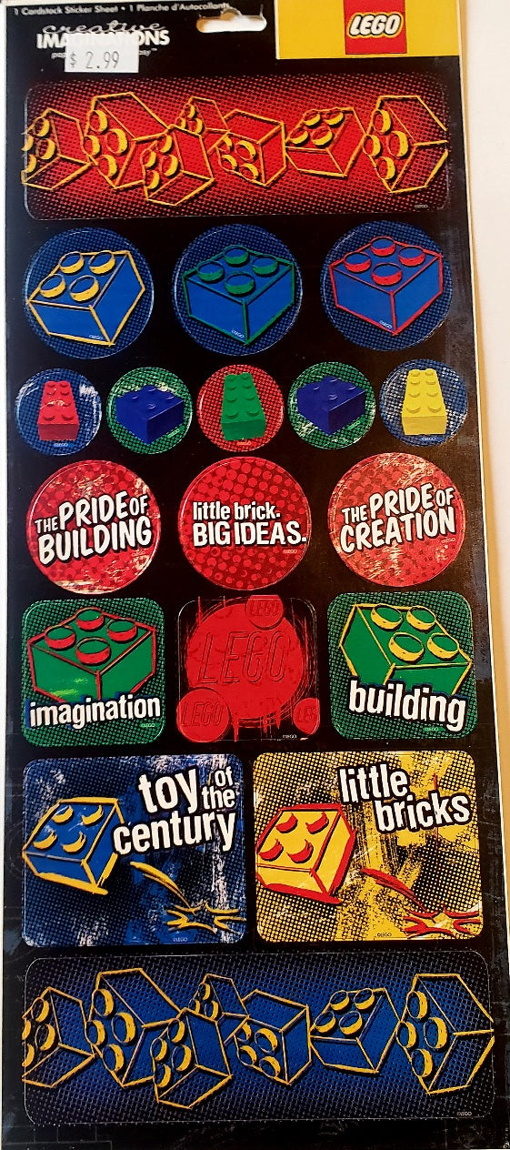 Creative Imaginations - flat stickers - lego classic