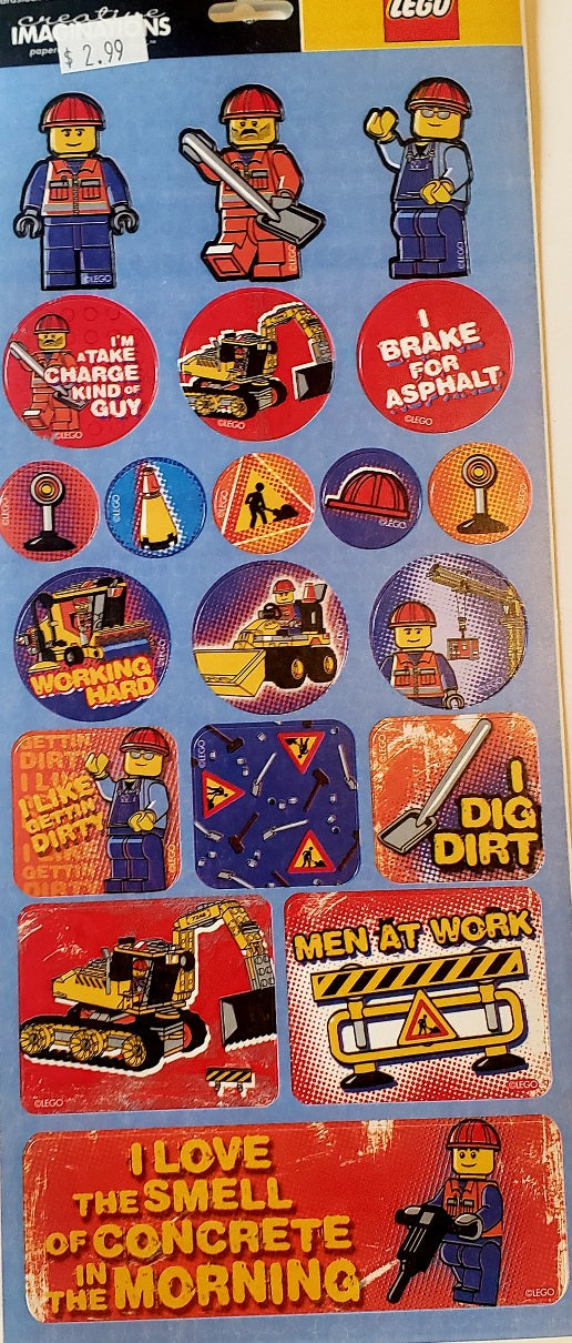 Creative Imaginations - flat stickers - lego transportation