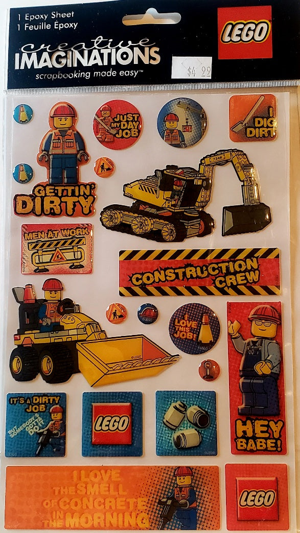 Creative Imaginations - epoxy dimensional stickers - lego construction