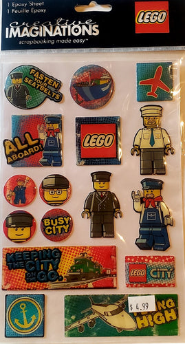 Creative Imaginations - epoxy dimensional stickers - lego friends