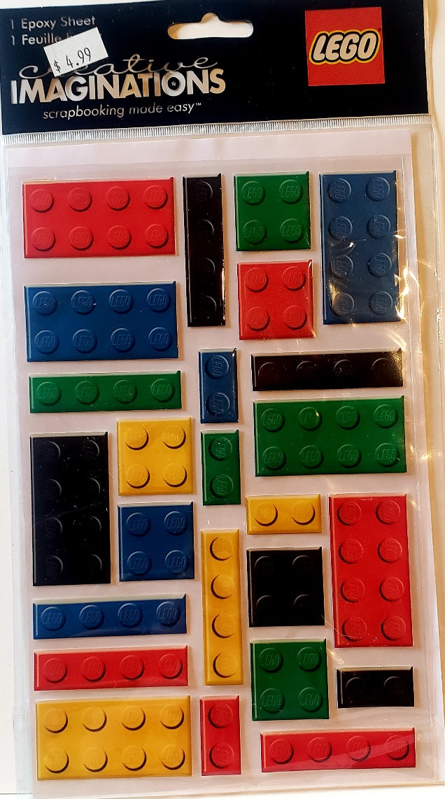 Creative Imaginations - epoxy dimensional stickers - lego building blocks