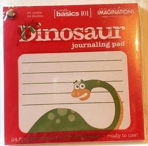 Creative Imaginations - journaling pad - dino