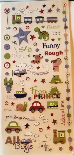 Autumn leaves - rub ons -  cute world boy