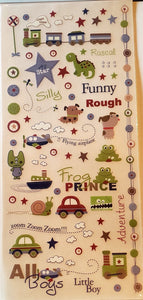 Autumn leaves - rub ons -  cute world boy