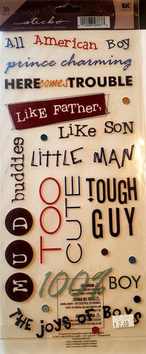 Sticko -  flat sticker sheet xl - all American boy