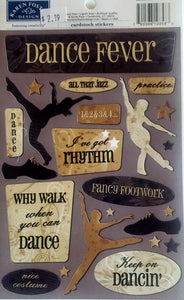 Karen Foster - cardstock sticker sheet - Dance fever