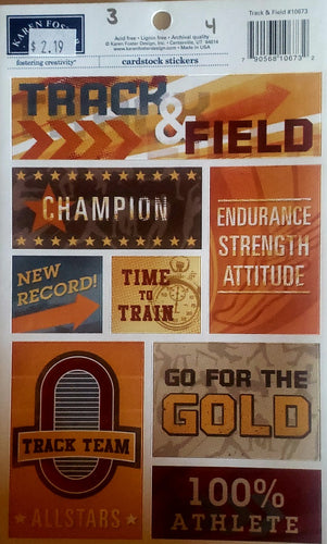 Karen Foster Cardstock Sticker - Track and field