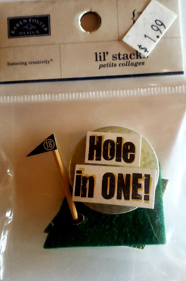 Karen Foster stacked sticker dimensional - lil' stacks golf