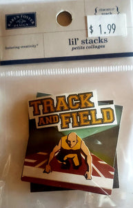 Karen Foster stacked sticker dimensional - lil' stacks track and field
