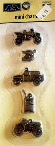 Karen Foster  mini metal charms - off road motor sports