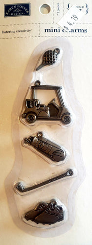 Karen Foster  mini metal charms - golf