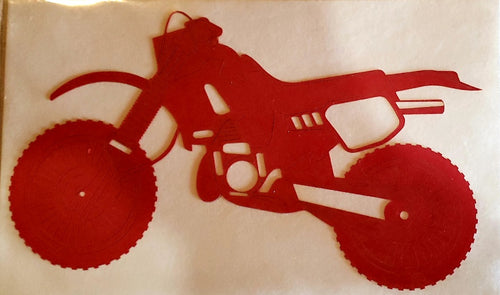Scrapbook customs - laser cut  - dirt bike red