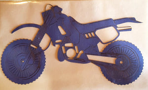 Scrapbook customs - laser cut  - dirt bike blue