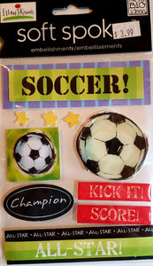 Me and my big ideas MAMBI - 1 dimensional sticker sheets - soft spoken  soccer