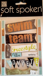 Me and my big ideas MAMBI - 1 dimensional sticker sheets - soft spoken  swim team