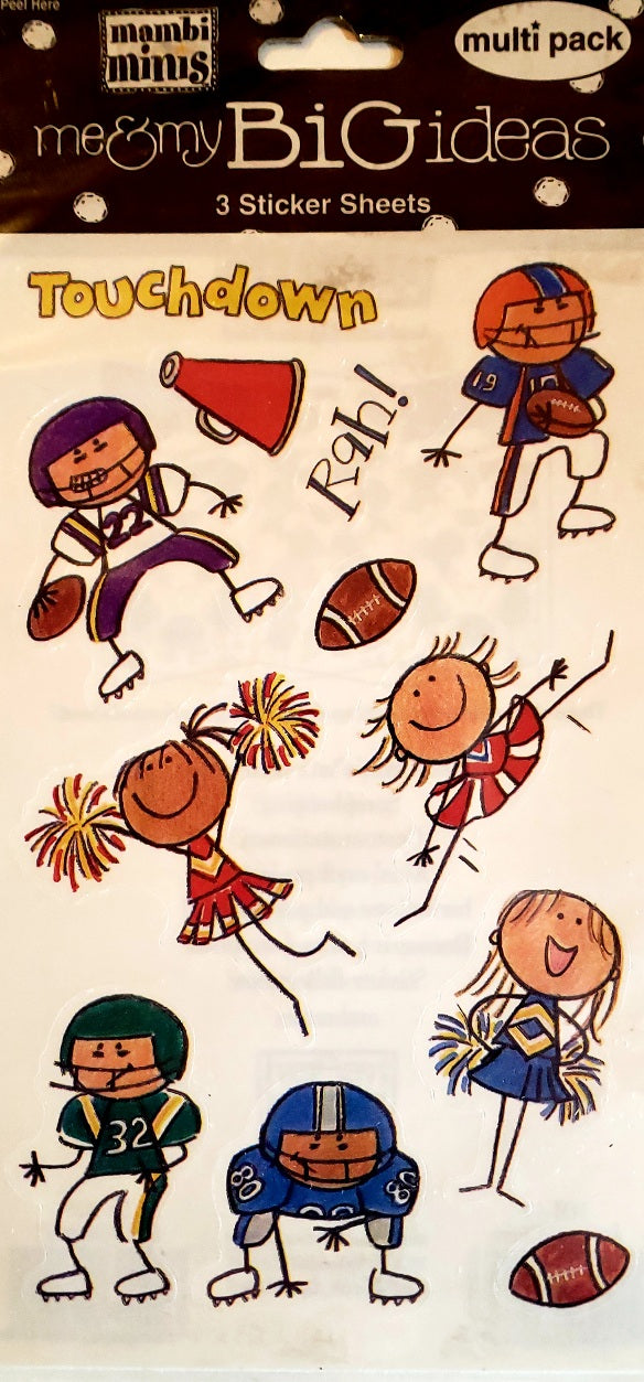 Me and my big ideas MAMBI mini kids - 3 sticker sheets - football