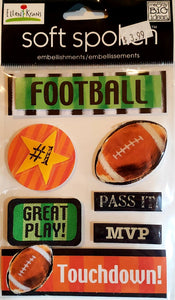Me and my big ideas MAMBI - 1 dimensional sticker sheets - soft spoken football Ellen