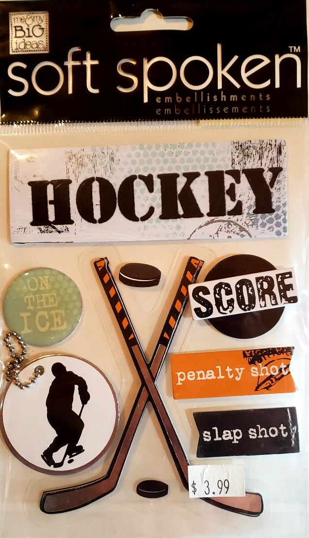 Me and my big ideas MAMBI - 1 dimensional sticker sheets - soft spoken on the ice Hockey