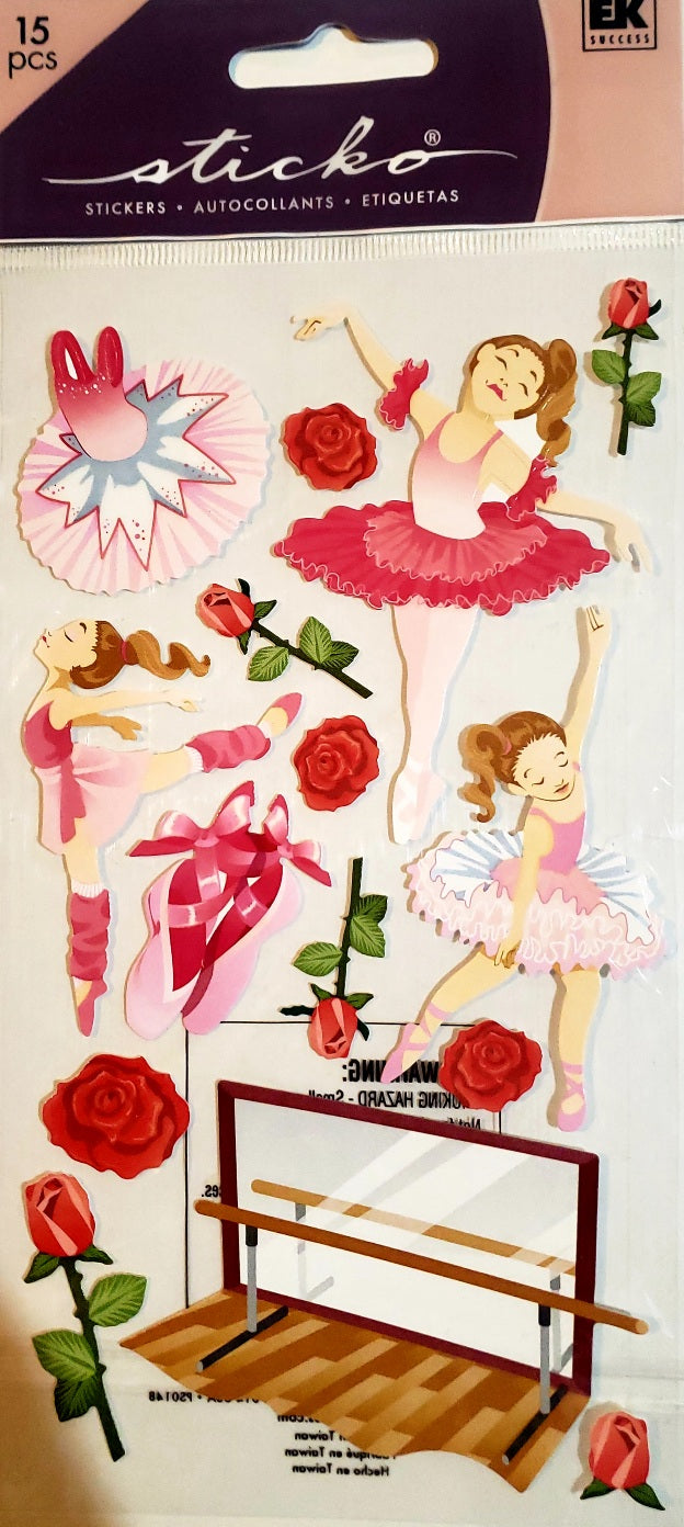 Sticko  - flat sticker sheets -  ballerina