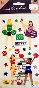 Sticko  - flat sticker sheets -  cheerleaders