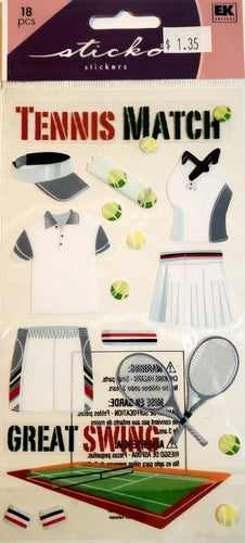 Sticko  - flat sticker sheets -  tennis