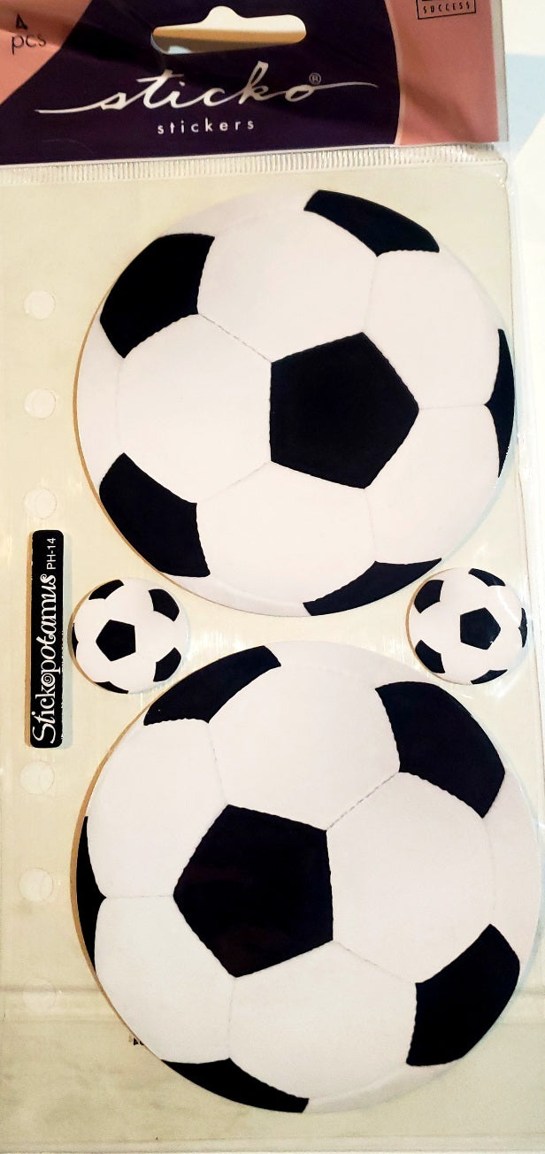 Sticko  - flat sticker sheets -  soccer balls