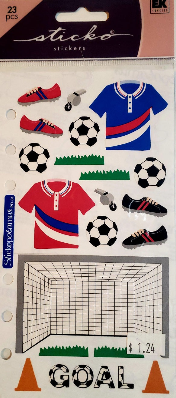 Sticko  - flat sticker sheets -  soccer