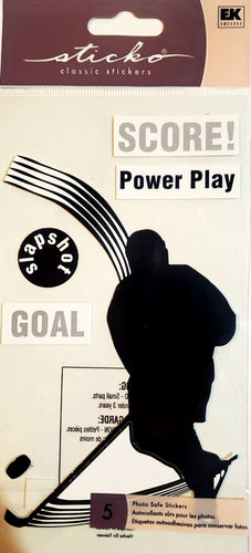 Sticko  - flat sticker sheets -  ice hockey silhouette