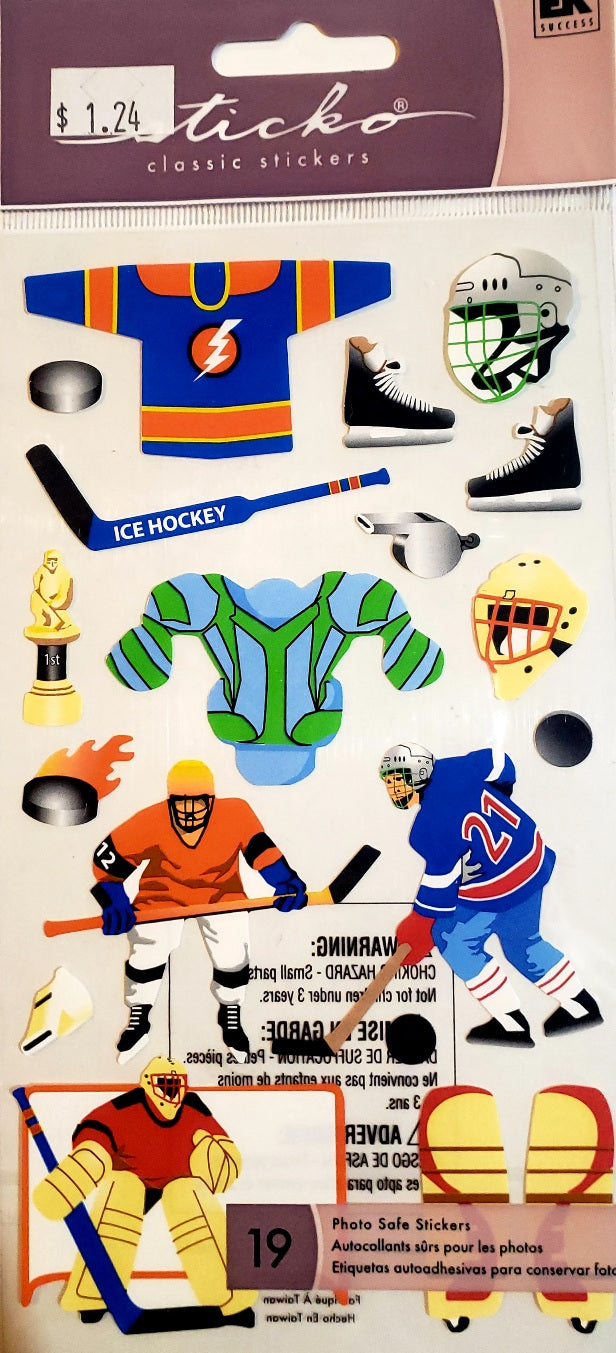 Sticko  - flat sticker sheets -  ice hockey
