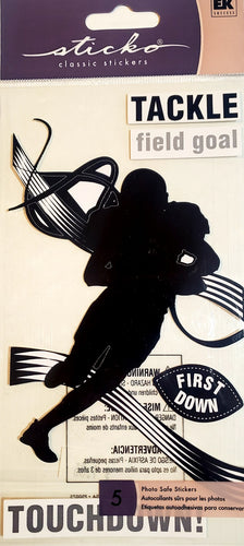 Sticko  - flat sticker sheets -  silhouette football player