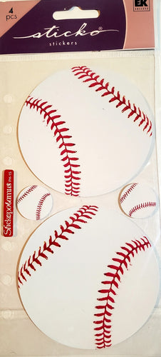Sticko  - flat sticker sheets -  baseballs