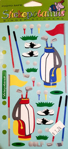 Sticko  - flat sticker sheets -  golf