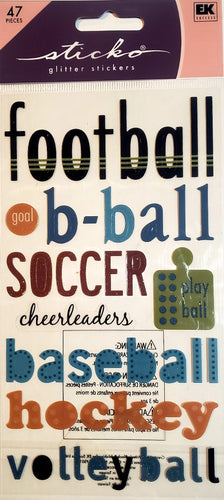 Sticko  - flat sticker sheets -  sports words