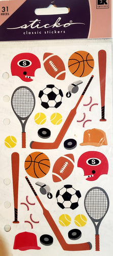 Sticko  - flat sticker sheets -  sports equipment