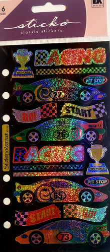 Sticko  - flat sticker sheets -  race cars