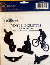 Load image into Gallery viewer, Little yellow bicycle - vinyl silhouettes cuts - black generation z die cut stickers beyone extreme