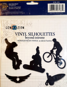 Little yellow bicycle - vinyl silhouettes cuts - black generation z die cut stickers beyone extreme