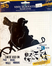 Load image into Gallery viewer, Little yellow bicycle - vinyl silhouettes cuts - black generation z die cut stickers beyone extreme