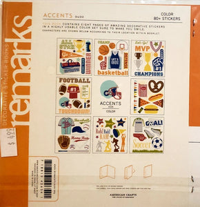AC - American crafts - remarks sticker book - accents dude color