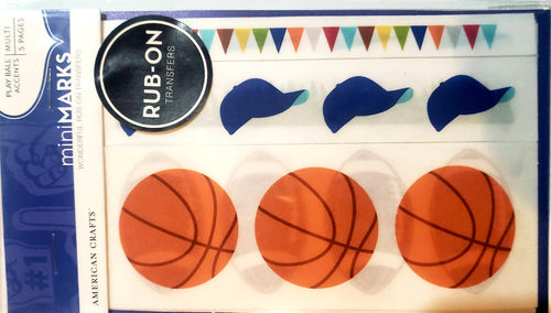 AC - American crafts - mini Marks rub book - playball accents