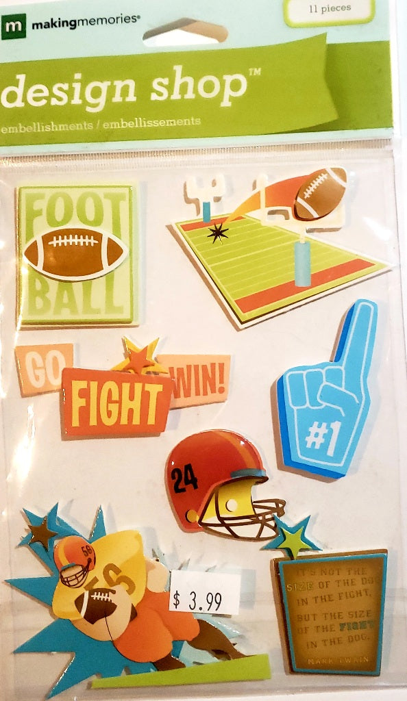 Making Memories -  dimensional sticker - designe shop football