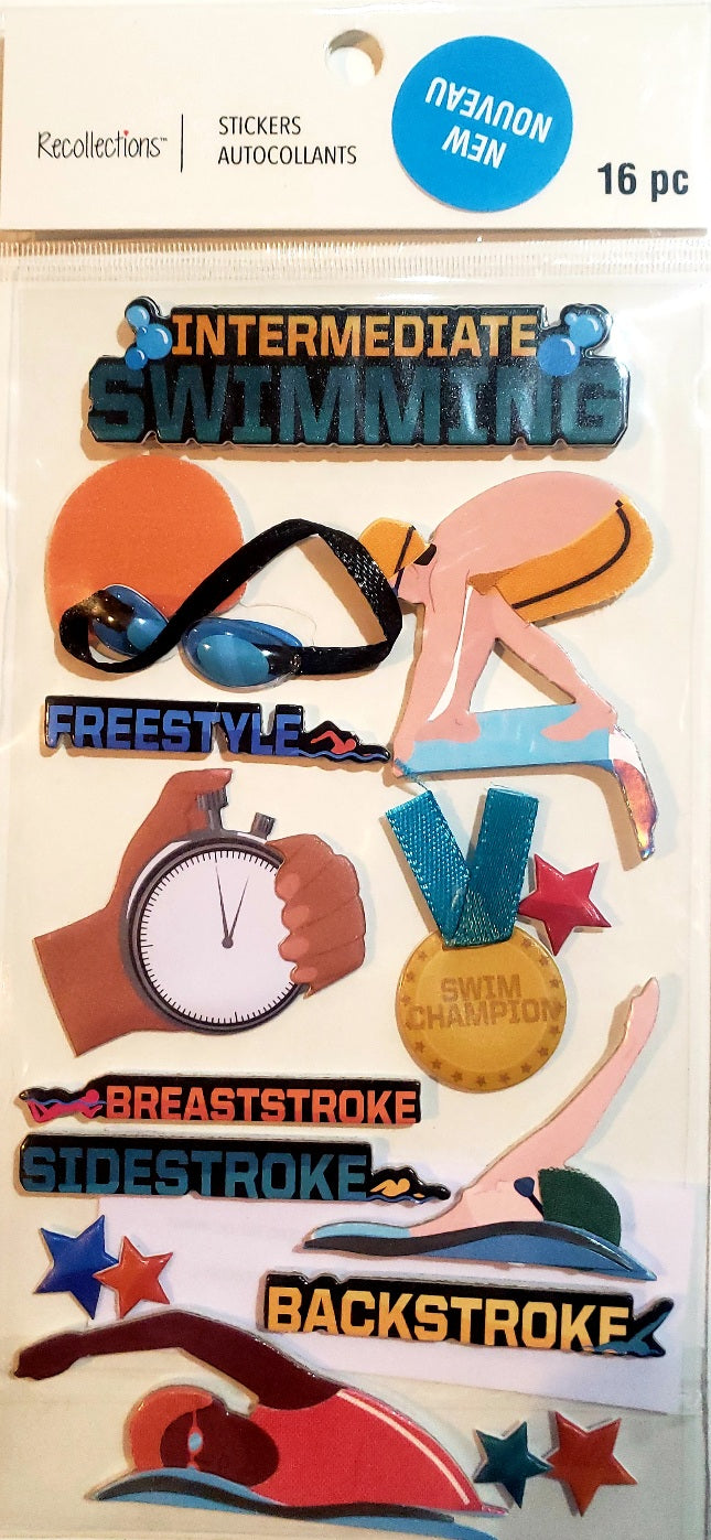 Recollections - dimensional sticker pack - swimming